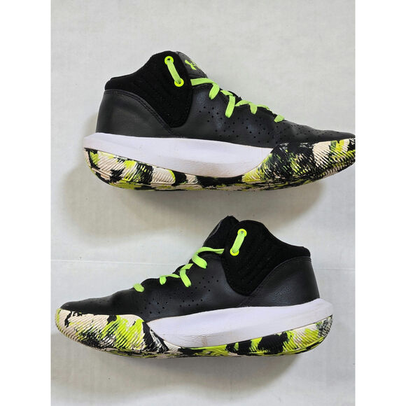 Under Armour Boys Grade School UA Jet 21 Black Basketball Shoes - Size 4.5 Y - Picture 3 of 8